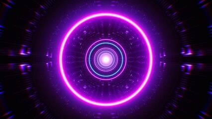 Glow purple circle light art deco pattern shapes