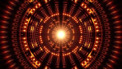 Glowing Ethnic Pattern Red Light Visual Art Background