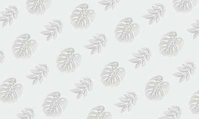 seamless repeat pattern with monstera leaf