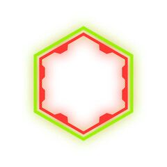 neon hexagon panel
