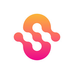 Letter S technology abstract modern logo