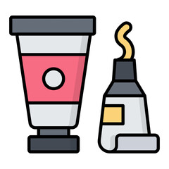 Oil Paint Line Color Icon