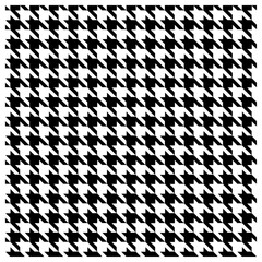 Houndstooth style seamless pattern. Black and white texture vector illustration.