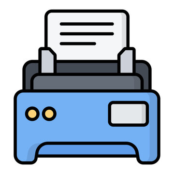 recommend clip art: Printer Line Color Icon