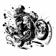 Super Moto Rider. Generative AI