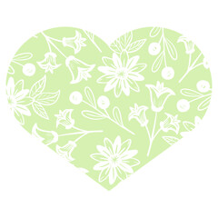 floral heart banner