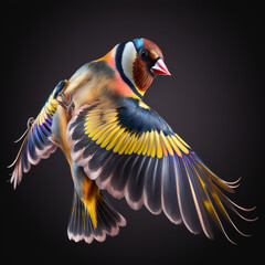 Naklejka premium Close-up of a goldfinch in freedom. generate by ai