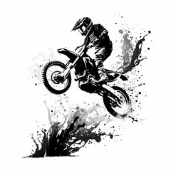 Moto Cross Super Jump. Generative AI
