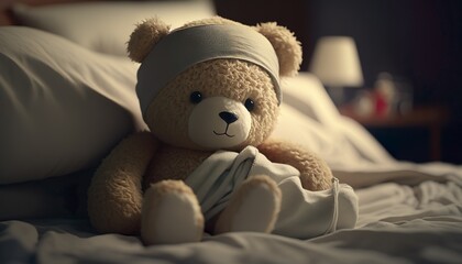 teddy bear on the couch
