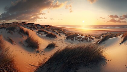 sunset in the desert