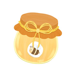 Cute honey jar stationary sticker oil painting