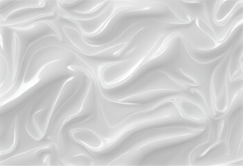 Liquid white wavy plastic texture. Wrinkle silicone sheet. Wrinkle background. Notches of rubber sheet. Art illustration. Generative Ai.
