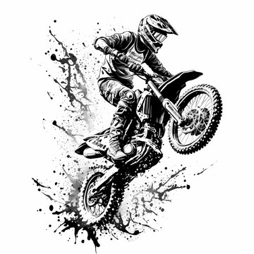 Moto Cross Freestyle. Generative AI