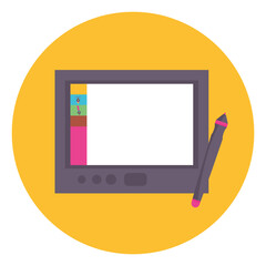 png image of digitizing tablet icon with transparent background