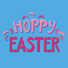 Bold minimalistic typografic poster Hoppy Easter