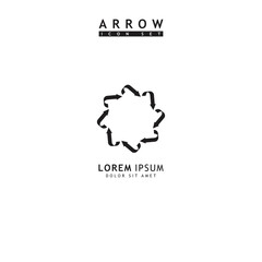 Modern simple arrows vector illustration isolated on white background	