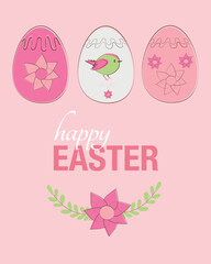 Different design of easter eggs. Set of Springtime Eggs: A Collection for Easter. Easter celebration. Tradition of painting egg. Flat vector illustration. 