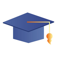 Graduation cap icon png image with transparent background