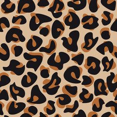 Trendy leopard seamless pattern vector. Abstract spots backdrop illustration. Wallpaper, background, fabric, textile, animal skin print, wrapping paper or package design.