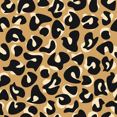 Leopard seamless pattern vector. Abstract spots backdrop illustration. Wallpaper, background, fabric, textile, animal skin print, wrapping paper or package design.