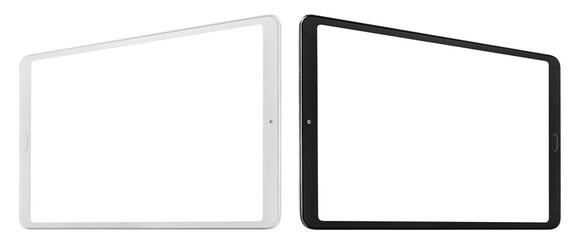 Obraz premium Two tablet computers cut out
