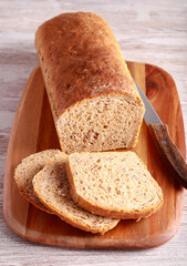 Whole wheat and flax bread