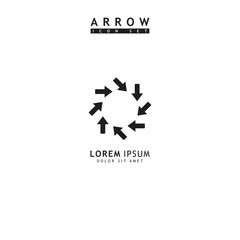 Modern simple arrows vector illustration isolated on white background	