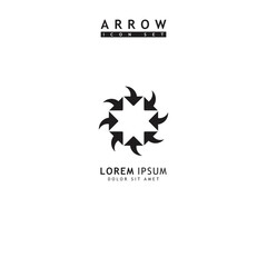 Modern simple arrows vector illustration isolated on white background	