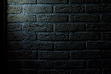 Background, false brick wall with texture in low light
