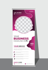 Roll up banner design template,background,   pull up design, modern x-banner Business corporate background for Presentation  stand, exhibition display Retractable exhibition 