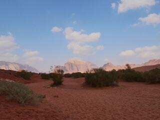 Red desert in wadi rum Jordan 