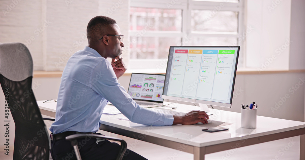 Poster Kanban Project Schedule Management Software App