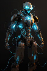 Obraz na płótnie Canvas robot cyborg person