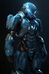 Naklejka premium robot cyborg