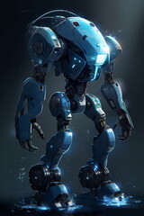 Obraz na płótnie Canvas robot cyborg soldier