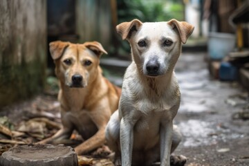 catching stray street dogs as an idea. Two stray dogs were apprehended and imprisoned in kennels. Generative AI