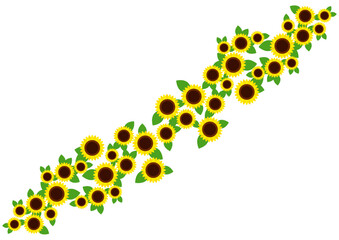 ひまわりの背景素材