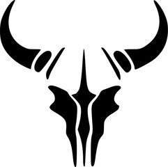 Cow Skull | Minimalist and Simple Silhouette - Vector illustration