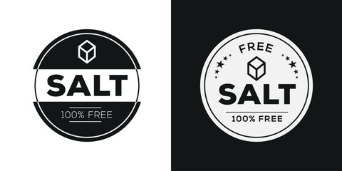 (Salt free) label sign, vector illustration.