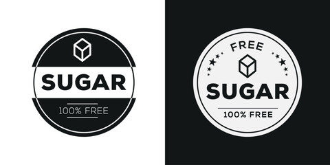 Fototapeta premium (Sugar free) label sign, vector illustration.