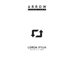 Modern simple arrows vector illustration isolated on white background	