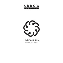Modern simple arrows vector illustration isolated on white background	