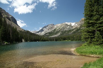 Keyser Brown Lake in Beartooth Mountains, Montana