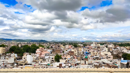 Obraz premium Aerial view of Udaipur city, Rajasthan