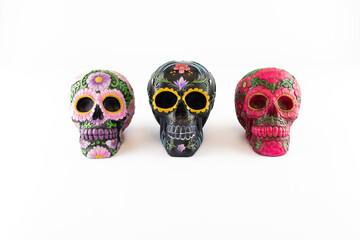 candy skull on white