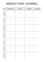 Weekly Food Journal