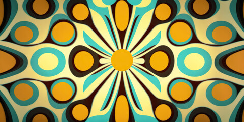 Fototapeta premium Abstract background 70s style. Generative AI