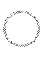 ringförmiger rahmen aus einer vielzahl schwarzen rauten