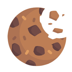 Chocolate chip cookies illustration, bitten cookies, cookies clipart, cookies png