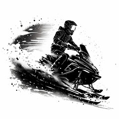 Snowmobile Sports. Generative AI